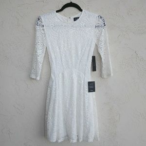 NWT LULUS White Lace Mini Dress Size XS.